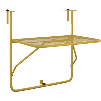 (gold) vidaXL Balcony Table Steel Patio Folding Side Hanging Table Multi Colours (gold) vidaXL Balcony Table Steel Patio Folding Side Hanging Table Multi Colours
