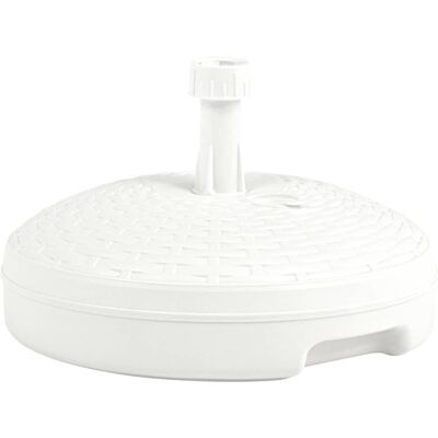 vidaXL Umbrella Base Sand/Water Filled White Plastic Rattan - Parasol Base vidaXL Umbrella Base Sand/Water Filled White Plastic Rattan - Parasol Base
