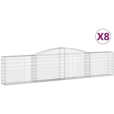 vidaXL Arched Gabion Basket 8 pcs - Garden Decorative Wall vidaXL Arched Gabion Basket 8 pcs - Garden Decorative Wall