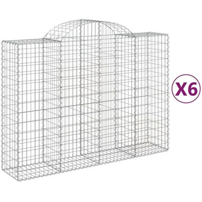 vidaXL Arched Gabion Baskets 6 pcs - Garden Decor vidaXL Arched Gabion Baskets 6 pcs - Garden Decor