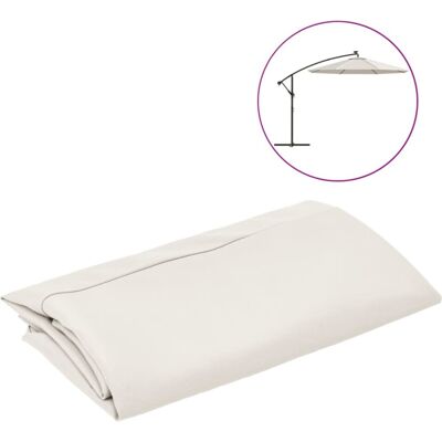 vidaXL Replacement Fabric for Cantilever Umbrella Sand White - Umbrella Fabric vidaXL Replacement Fabric for Cantilever Umbrella Sand White - Umbrella Fabric