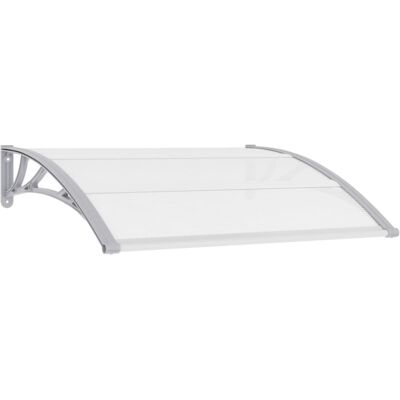 vidaXL Door Canopy Grey and Transparent - 120x75 cm - Door canopy vidaXL Door Canopy Grey and Transparent - 120x75 cm - Door canopy