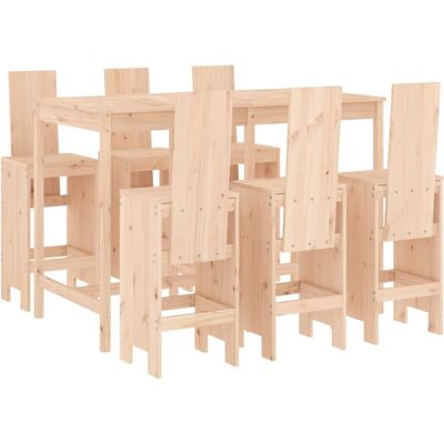vidaXL Garden Bar Set Natural Pine - Garden Bar Set vidaXL Garden Bar Set Natural Pine - Garden Bar Set