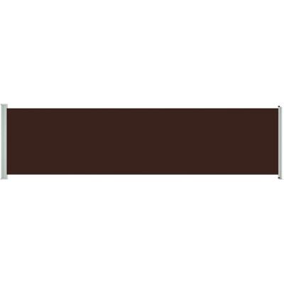 vidaXL Patio Retractable Side Awning 600x160 cm Brown - Side Awning vidaXL Patio Retractable Side Awning 600x160 cm Brown - Side Awning