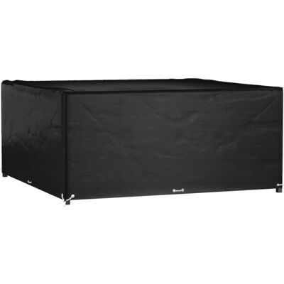 vidaXL Garden Furniture Cover 16 Eyelets 205x205x90 cm Square Black - Garden Furniture Cover vidaXL Garden Furniture Cover 16 Eyelets 205x205x90 cm Square Black - Garden Furniture Cover