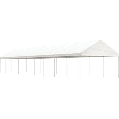 vidaXL 20.07x4.08x3.22m White Gazebo with Roof - Outdoor Pavilion vidaXL 20.07x4.08x3.22m White Gazebo with Roof - Outdoor Pavilion