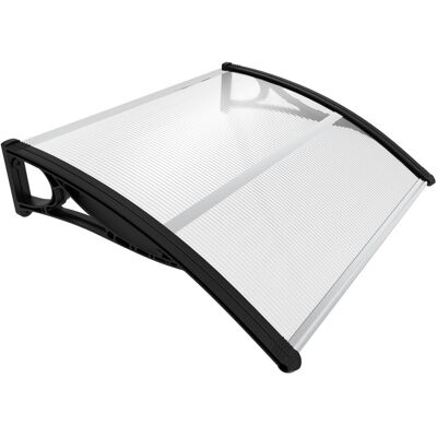 VOUNOT 100x80cm Front Door Canopy Porch Outdoor Awning, Patio Rain Shelter, Blac VOUNOT 100x80cm Front Door Canopy Porch Outdoor Awning, Patio Rain Shelter, Blac