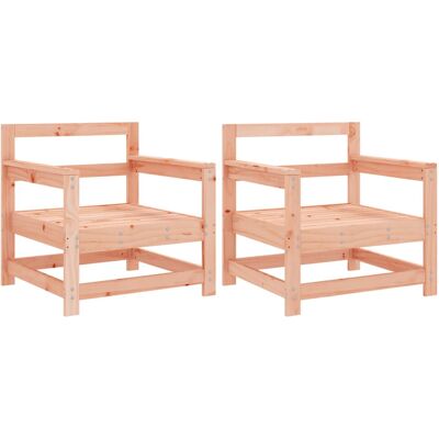 vidaXL Garden Chairs 2 pcs Solid Wood Douglas - Garden chair set vidaXL Garden Chairs 2 pcs Solid Wood Douglas - Garden chair set