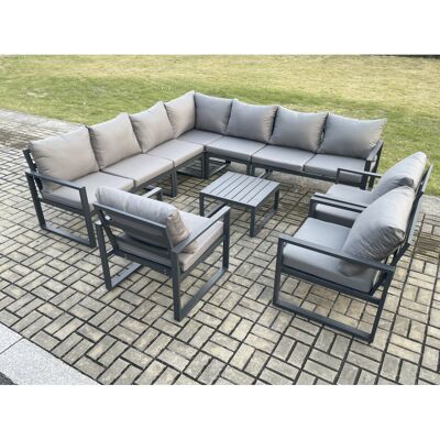 Fimous Outdoor Garden Furniture Patio Lounge Corner Sofa Aluminium Set with Squa Fimous Outdoor Garden Furniture Patio Lounge Corner Sofa Aluminium Set with Squa