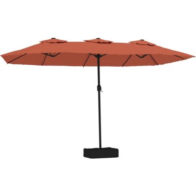 vidaXL Double-Head Parasol Garden Umbrella with LEDs - Garden Umbrella vidaXL Double-Head Parasol Garden Umbrella with LEDs - Garden Umbrella