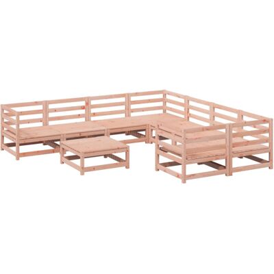 vidaXL Garden Sofa Set 9 Piece Outdoor Corner Sofa Solid Wood Douglas Fir - Garden Sofa Set vidaXL Garden Sofa Set 9 Piece Outdoor Corner Sofa Solid Wood Douglas Fir - Garden Sofa Set