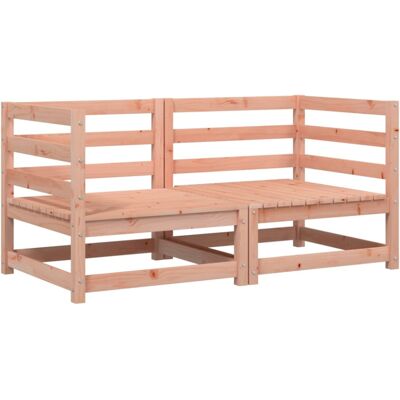 vidaXL Corner Sofa 2 pcs Natural Douglas Wood Outdoor Garden Furniture vidaXL Corner Sofa 2 pcs Natural Douglas Wood Outdoor Garden Furniture