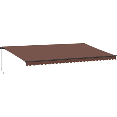 vidaXL Brown 600x350 cm Retractable Awning - Outdoor Shade vidaXL Brown 600x350 cm Retractable Awning - Outdoor Shade