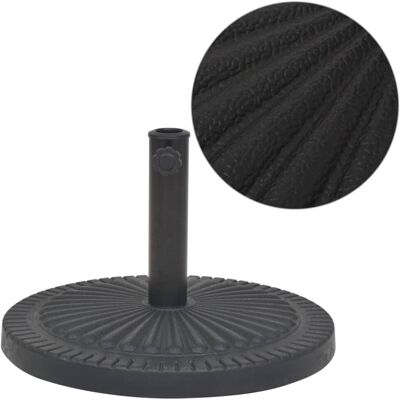 vidaXL Parasol Base Resin Round Black 14kg - Parasol Base vidaXL Parasol Base Resin Round Black 14kg - Parasol Base