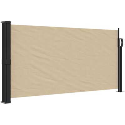 vidaXL 100x300 cm Beige Retractable Side Awning - Side Awning vidaXL 100x300 cm Beige Retractable Side Awning - Side Awning