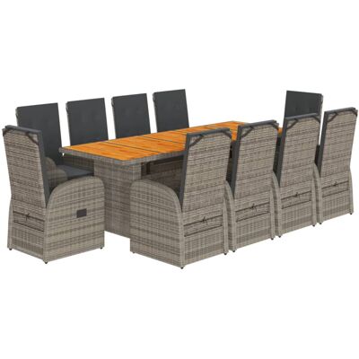 vidaXL 11-piece Garden Dining Set with Cushions - Garden Furniture vidaXL 11-piece Garden Dining Set with Cushions - Garden Furniture
