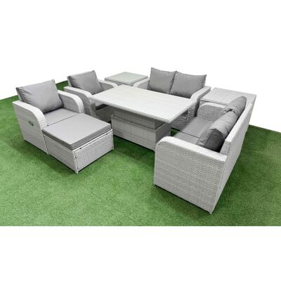 Fimous 7 Seater Outdoor Reclining Chair Love Sofa Set Rattan Garden Furniture Se Fimous 7 Seater Outdoor Reclining Chair Love Sofa Set Rattan Garden Furniture Se
