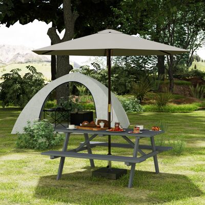 Outsunny Outdoor Wooden Picnic Table Bench Garden Patio Pub Chair 6 Seats Outsunny Outdoor Wooden Picnic Table Bench Garden Patio Pub Chair 6 Seats