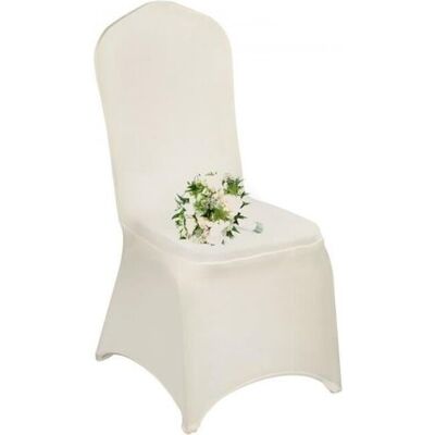 Vevor Ivory Polyester Spandex Chair Cover - 100 Piece - Chair Cover Vevor Ivory Polyester Spandex Chair Cover - 100 Piece - Chair Cover
