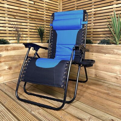 Samuel Alexander Luxury Padded Multi Position Zero Gravity Garden Relaxer Chair Lounger - Garden Furniture Samuel Alexander Luxury Padded Multi Position Zero Gravity Garden Relaxer Chair Lounger - Garden Furniture