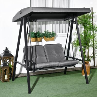 Outsunny 2 Seater Garden Outdoor Swing Chair Hammock w/ Adjustable Canopy Outsunny 2 Seater Garden Outdoor Swing Chair Hammock w/ Adjustable Canopy
