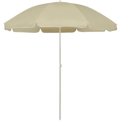 vidaXL Beach Umbrella Yellow 240cm - Beach Umbrella vidaXL Beach Umbrella Yellow 240cm - Beach Umbrella
