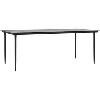 Vidaxl Steel & Glass Garden Dining Table - Garden Furniture Vidaxl Steel & Glass Garden Dining Table - Garden Furniture