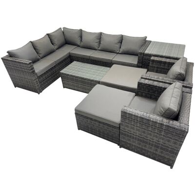 Fimous Outdoor Rattan Garden Furniture Set with 2 Chairs 2 Stools Side Table Fimous Outdoor Rattan Garden Furniture Set with 2 Chairs 2 Stools Side Table