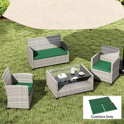 Outsunny - Rattan - Green - 3pc - Cushions Outsunny - Rattan - Green - 3pc - Cushions