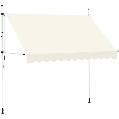 vidaXL Manual Retractable Awning 300cm Cream - Awning vidaXL Manual Retractable Awning 300cm Cream - Awning