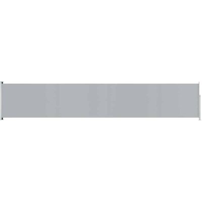 vidaXL Grey 117x600cm Retractable Side Awning - Side Awnings vidaXL Grey 117x600cm Retractable Side Awning - Side Awnings