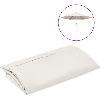 vidaXL Replacement Fabric for Outdoor Parasol Sand White Sunshade Garden Patio vidaXL Replacement Fabric for Outdoor Parasol Sand White Sunshade Garden Patio