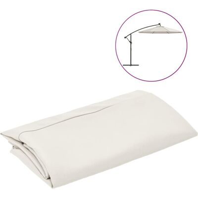 vidaXL Sand White Parasol Cover - UV Protect - 350cm vidaXL Sand White Parasol Cover - UV Protect - 350cm