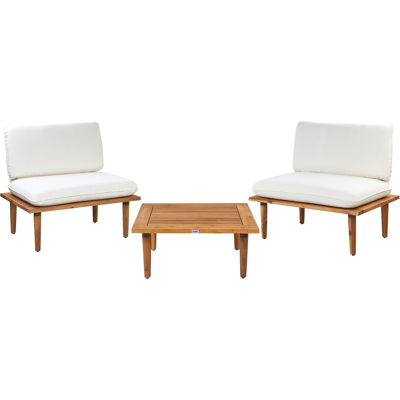 Beliani - Acacia Garden Set with Cushions - Modern Outdoor Furniture Beliani - Acacia Garden Set with Cushions - Modern Outdoor Furniture