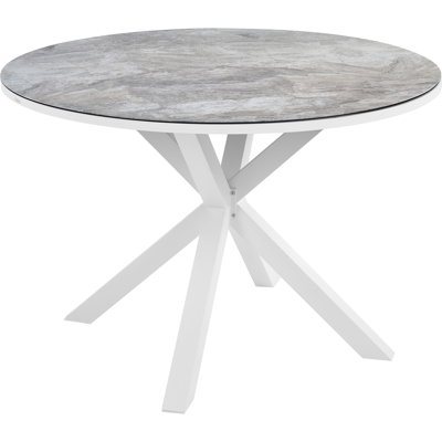 Beliani Maletto Round Garden Table - Outdoor Modern Aluminum 120cm Beliani Maletto Round Garden Table - Outdoor Modern Aluminum 120cm