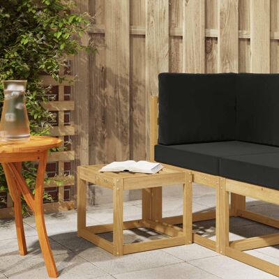 vidaXL Outdoor Stool Bench White 43 x 43 x 37 cm Solid Acacia Wood vidaXL Outdoor Stool Bench White 43 x 43 x 37 cm Solid Acacia Wood