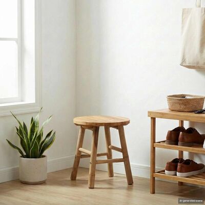vidaXL Garden Stool Light Brown à 38 x 42 cm Bamboo vidaXL Garden Stool Light Brown à 38 x 42 cm Bamboo