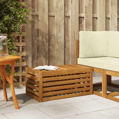vidaXL Outdoor Stool Bench Natural 79 x 43 x 37 cm Solid Acacia Wood vidaXL Outdoor Stool Bench Natural 79 x 43 x 37 cm Solid Acacia Wood