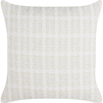 Beliani Beige Checkered Cushion - 45x45cm - Square Decor Pillow Beliani Beige Checkered Cushion - 45x45cm - Square Decor Pillow