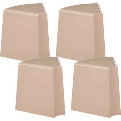 Beliani Set of 4 Garden Stools EVROS Beige Beliani Set of 4 Garden Stools EVROS Beige