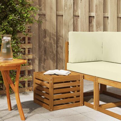 vidaXL Outdoor Stool Bench Natural 43 x 43 x 37 cm Solid Acacia Wood vidaXL Outdoor Stool Bench Natural 43 x 43 x 37 cm Solid Acacia Wood