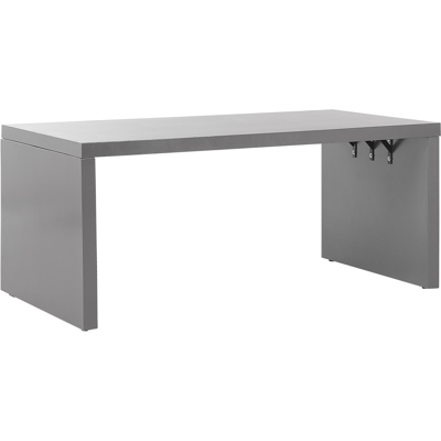 Beliani - Garden Table TARANTO - Grey Concrete - 180x90 cm - U-Shape - Water Resistant - 6 Seater Beliani - Garden Table TARANTO - Grey Concrete - 180x90 cm - U-Shape - Water Resistant - 6 Seater