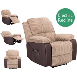 (Brown) WestWood Electric Recliner Armchair (Brown) WestWood Electric Recliner Armchair