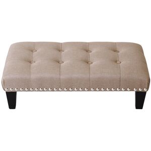 Living And Home Linen Footstool Large Bench Seat Ottoman Pouffe Stool Footrest Chair 71x37x20cm Living And Home Linen Footstool Large Bench Seat Ottoman Pouffe Stool Footrest Chair 71x37x20cm