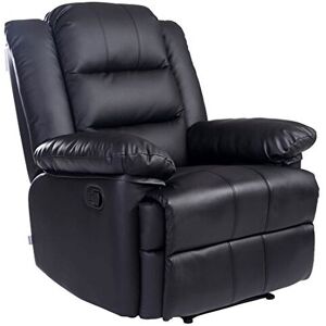 MORE4HOMES (Black) Loxley Bonded Leather Recliner Armchair Sofa Home Lounge Chair Reclining MORE4HOMES (Black) Loxley Bonded Leather Recliner Armchair Sofa Home Lounge Chair Reclining