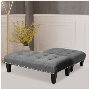 Living And Home (Large Light Grey-71*37*20cm) Foot Rest Pouffe Stool Padded Seat Ottoman Footsto Living And Home (Large Light Grey-71*37*20cm) Foot Rest Pouffe Stool Padded Seat Ottoman Footsto