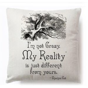 Unbranded (X) Alice in Wonderland Pillow Case Cotton Linen Square Unbranded (X) Alice in Wonderland Pillow Case Cotton Linen Square