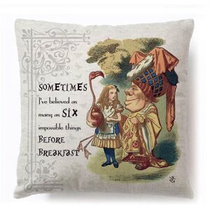 Unbranded (Q) Alice in Wonderland Pillow Case Cotton Linen Square Unbranded (Q) Alice in Wonderland Pillow Case Cotton Linen Square