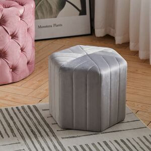 Living And Home (Grey) Footstool Velvet Pouffe Ottoman Vanity Dressing Table Chair Shoes Stool Living And Home (Grey) Footstool Velvet Pouffe Ottoman Vanity Dressing Table Chair Shoes Stool
