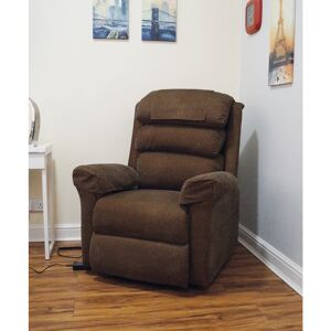 Loops Wall Hugging Rise & Recline Arm Chair - Waterfall Pillow - Brown Chenille Fabric Loops Wall Hugging Rise & Recline Arm Chair - Waterfall Pillow - Brown Chenille Fabric